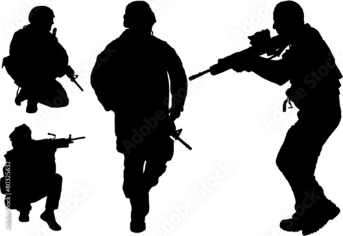 Military man silhouette