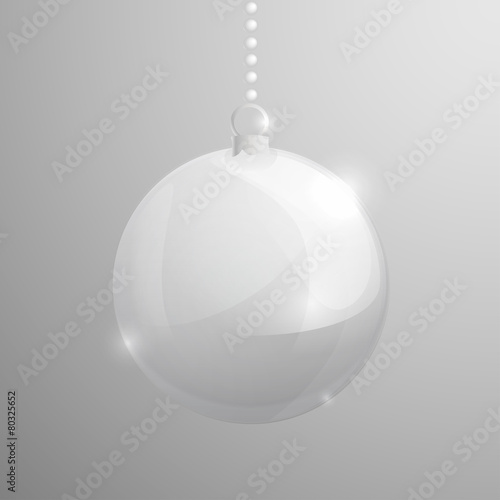 Transparent shining glass christmass ball