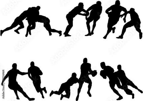 Rugby player silhouette