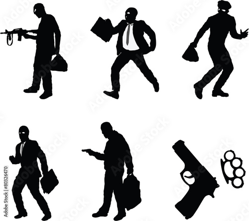 The set of Robber silhouette