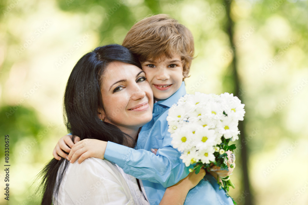 boy with mother boy with mother