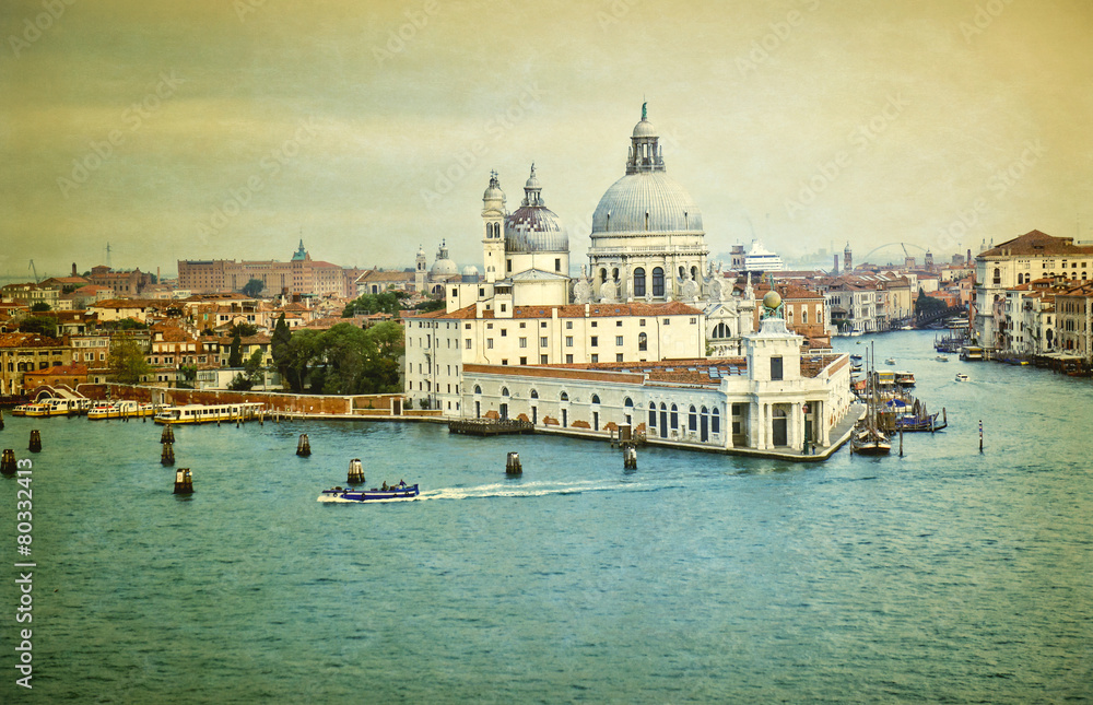 Vintage view of Venice Italy