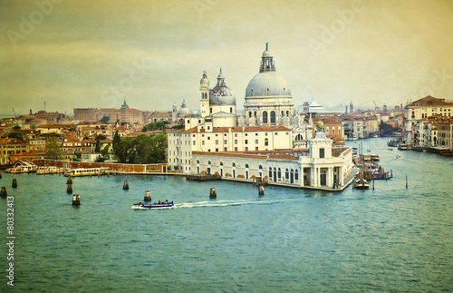 Картината върху платно Vintage view of Venice Italy
