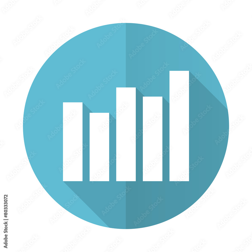 graph blue flat icon bar graph sign graph blue flat icon bar graph sign
