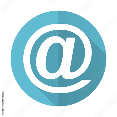email blue flat icon