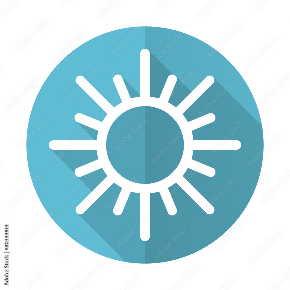 sun blue flat icon waether forecast sign sun blue flat icon waether forecast sign