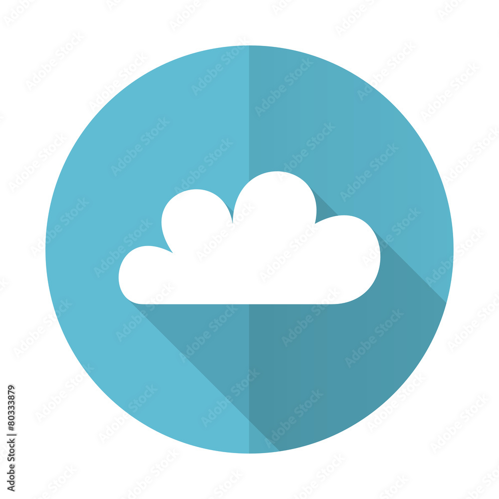 cloud blue flat icon waether forecast sign cloud blue flat icon waether forecast sign