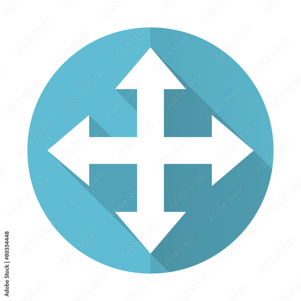 Obraz premium arrow blue flat icon