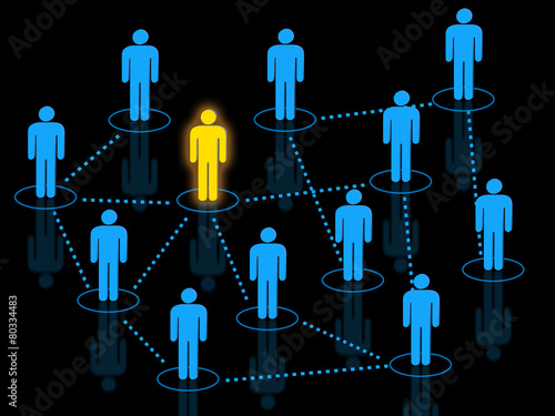 Human resources network icons concept