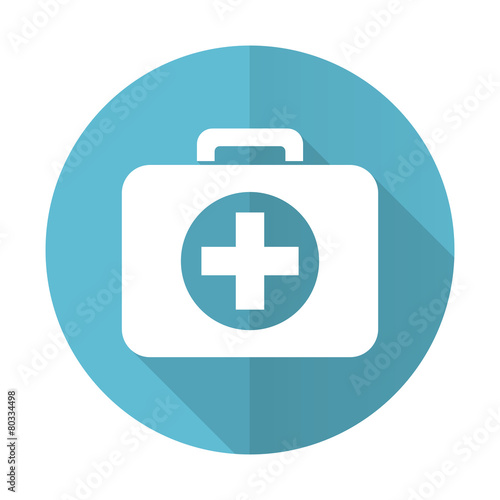 first aid blue flat icon hospital blue flat icon