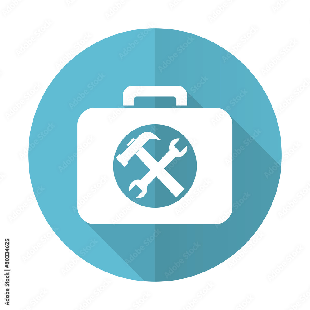 toolkit blue flat icon service sign toolkit blue flat icon service sign