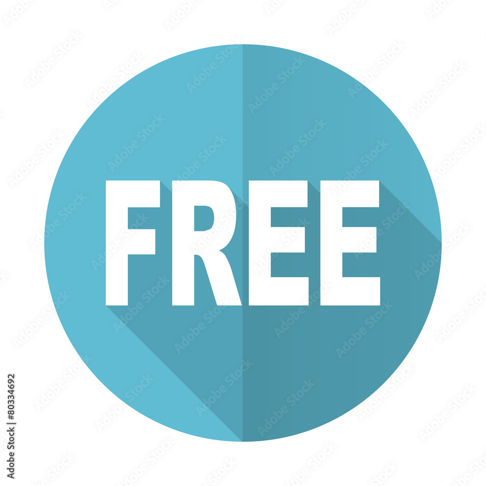 free blue flat icon
