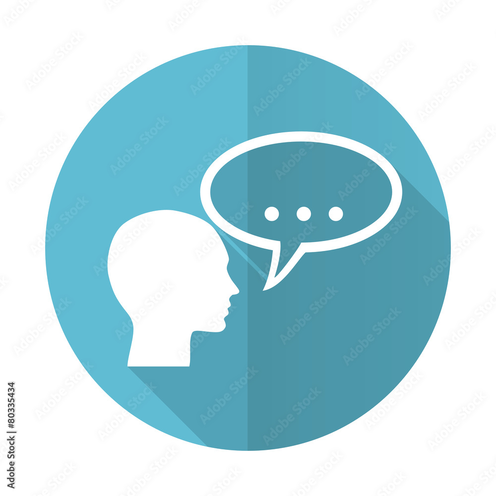 forum blue flat icon chat symbol bubble sign forum blue flat icon chat symbol bubble sign
