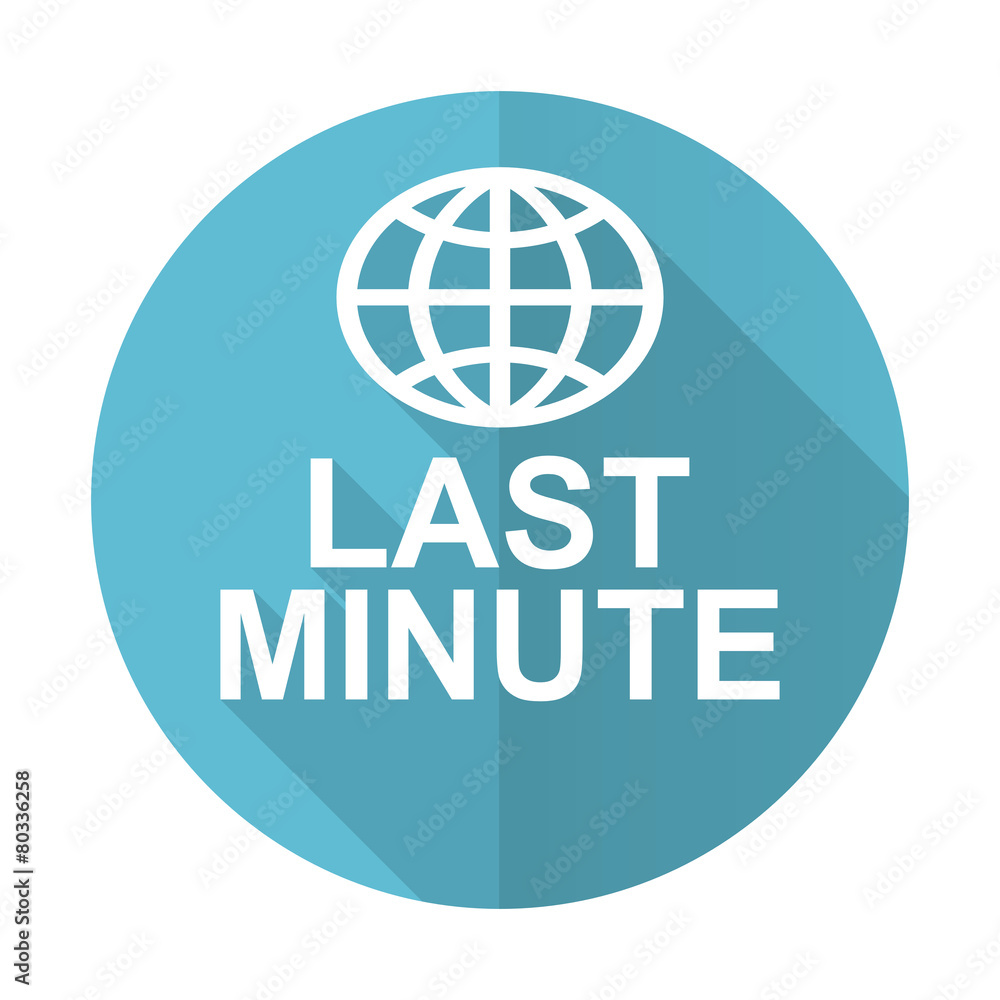 Obraz premium last minute blue flat icon
