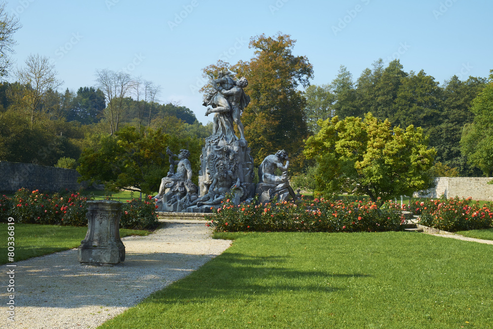 Fototapeta premium Klostergarten Ebrach, Steigerwald, Oberfranken, Bayern