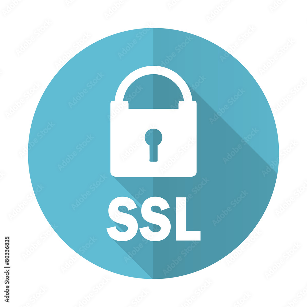 ssl blue flat icon ssl blue flat icon