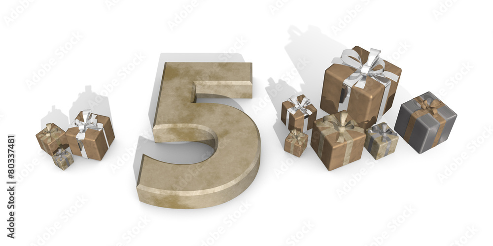 Gouden cadeaus voor nummer 5