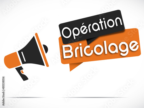mégaphone : opération bricolage (noir / orange)