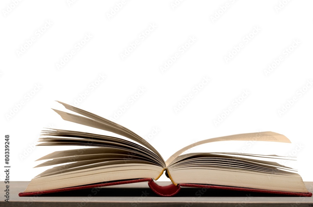Above. Close up on open book pages Above. Close up on open book pages