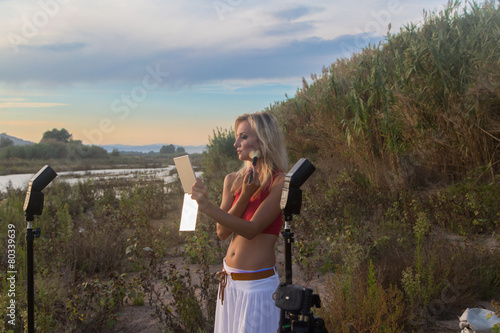 photoshoot outdoor, making of, behind the scene.