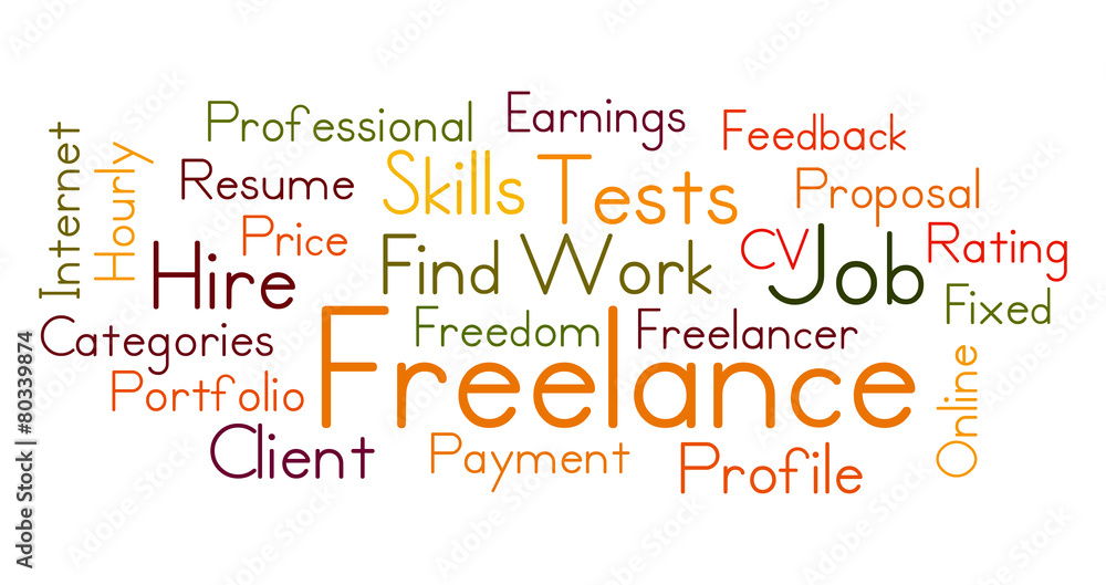 Fototapeta premium Freelance word cloud