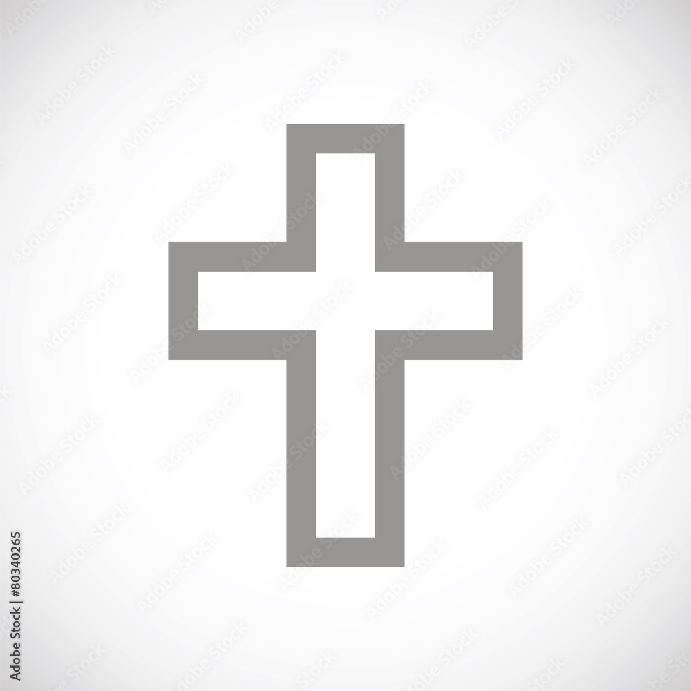 Obraz premium Protestant Cross black icon