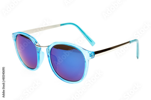 blue sunglasses isolated on white background