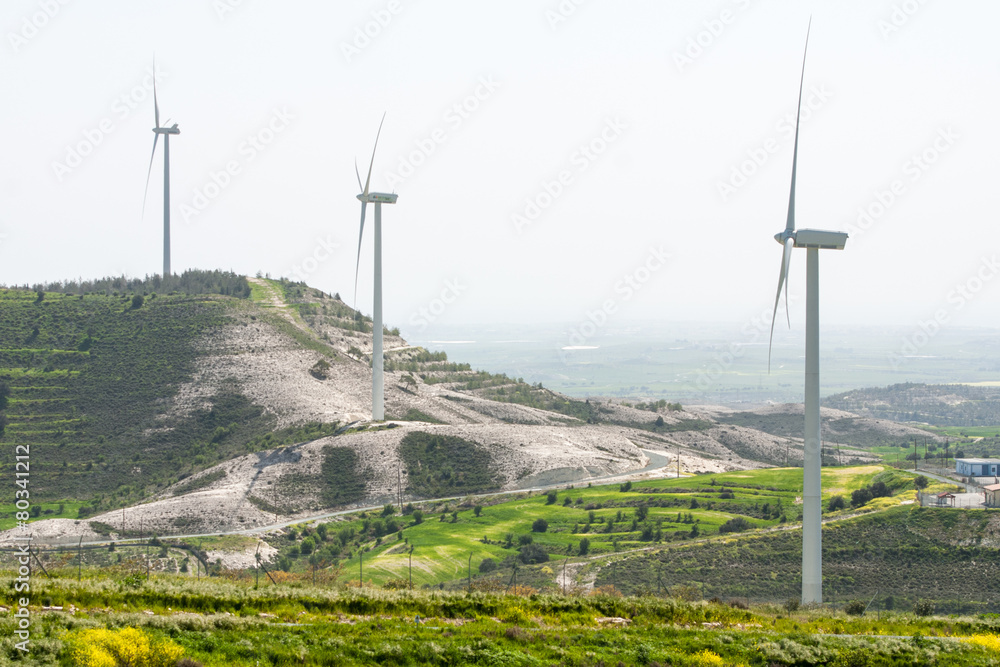 Windmill turbine  power generation farm