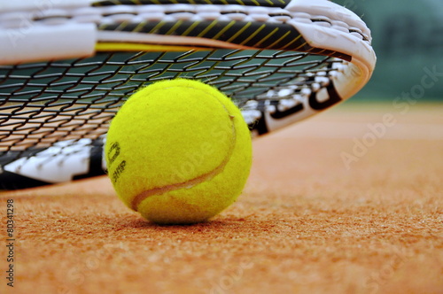 tennis racket and ball © tadeas