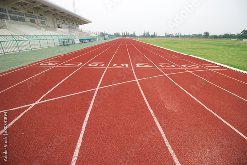 running track with number