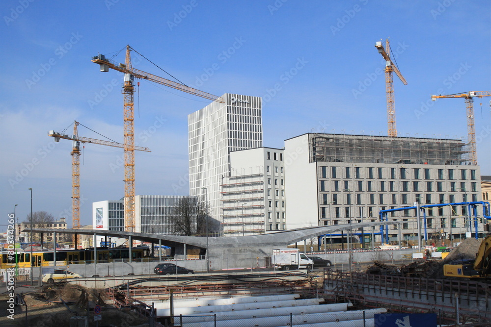 Baustelle Europaplatz vor dem Berliner Hbf (März 2015)