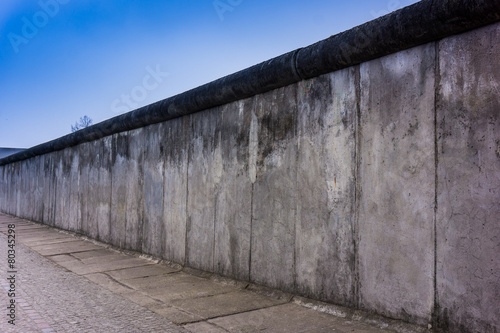 Remains of the Berlin Wall.  The Berlin Wall (Berliner Mauer) in