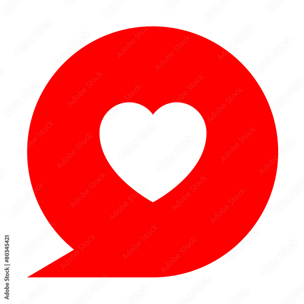 Icono simbolo corazon en comentario