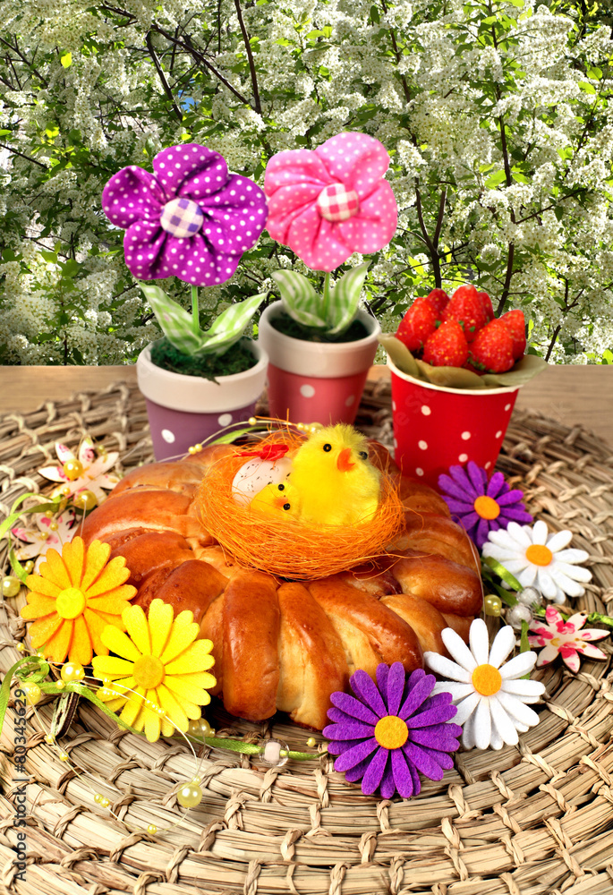 Obraz premium Easter sweet baked and color decor