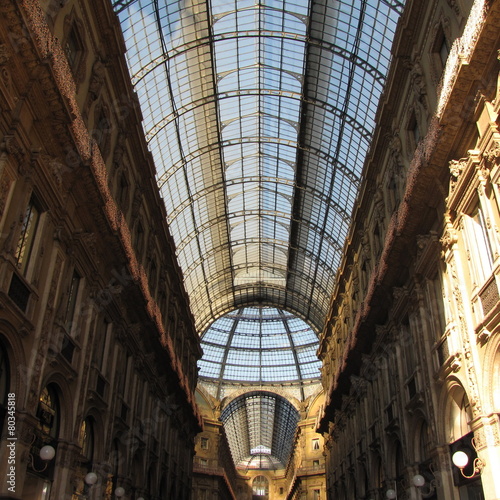 inside Vittorio Emanuele Gallery in Milan