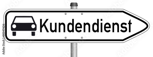 Kundendienst Schild  #150323-09