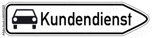 Kundendienst Schild  #150323-10