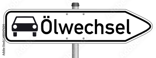 Ölwechsel Schild  #150323-11