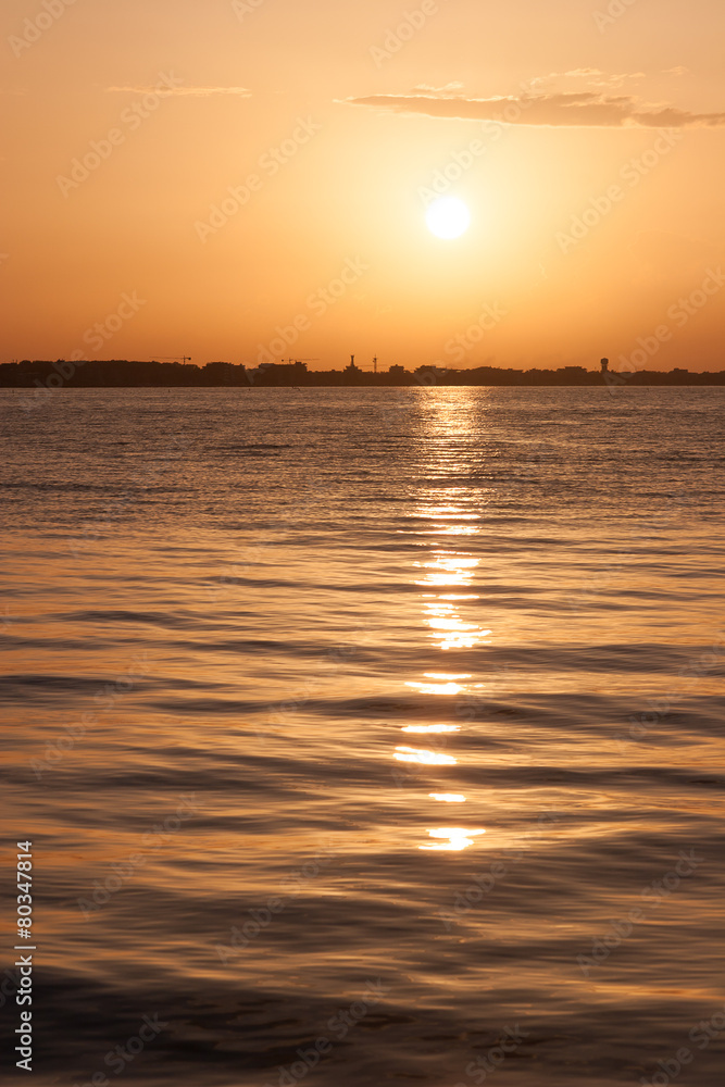 Sunset at Mediterranean Sea