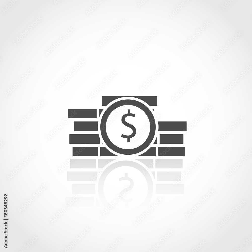 Dollar coins icon. Financial concept. Dollar coins icon. Financial concept.