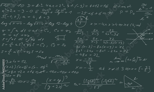 Blackboard with equations