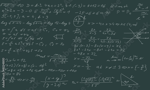 Blackboard with equations