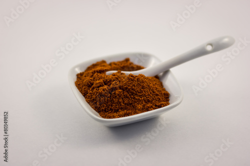 Paprika in Dish with Spoon