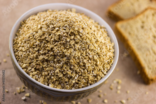 Bowl of Oats with Bread © thelonelylens