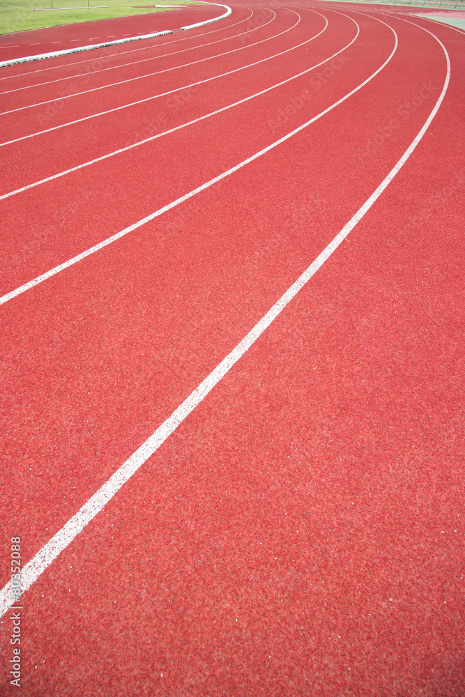 Fototapeta Running track in stadium.