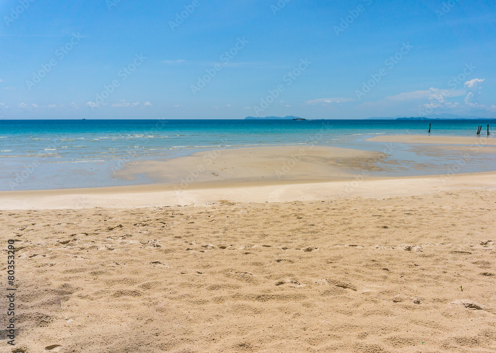 texture of sand beach of Koh Kood, Thailand sea