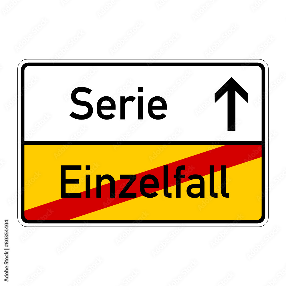 ortsschild einzelfall serie I