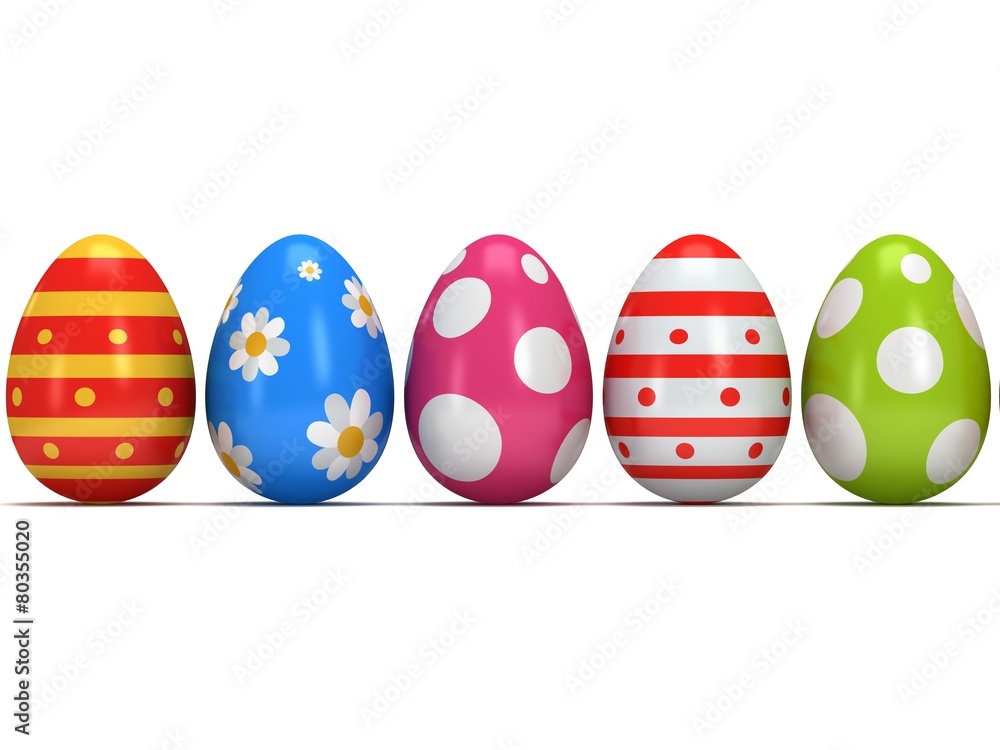 Row Of Easter Eggs Clip Art