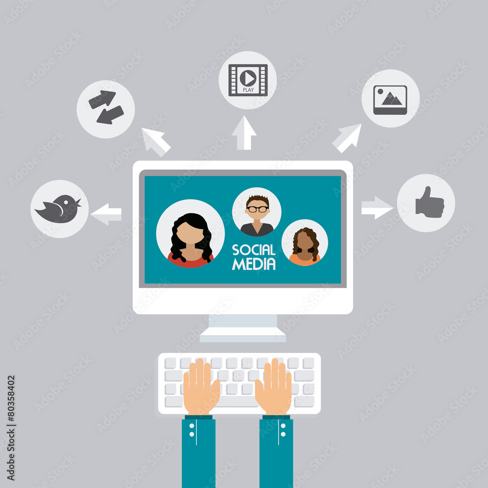 Social media design, vector illustration. Social media design, vector illustration.