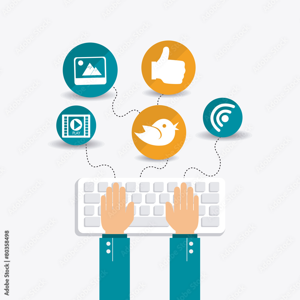 Social media design, vector illustration. Social media design, vector illustration.